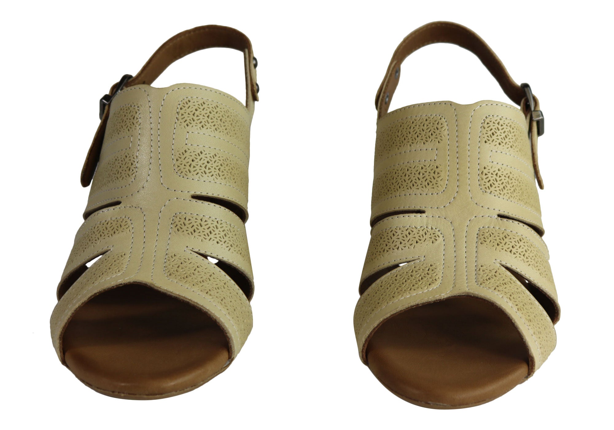 Orizonte Pinta Women's European Leather Comfortable Wedge Sandals - Stylish & Supportive for Summer, Beach, and Casual Outings