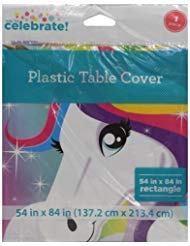 Magical Unicorn Birthday Party Tablecloth 54x84 Inches - Waterproof & Washable for Kids Celebrations, Themed Events & Decorations