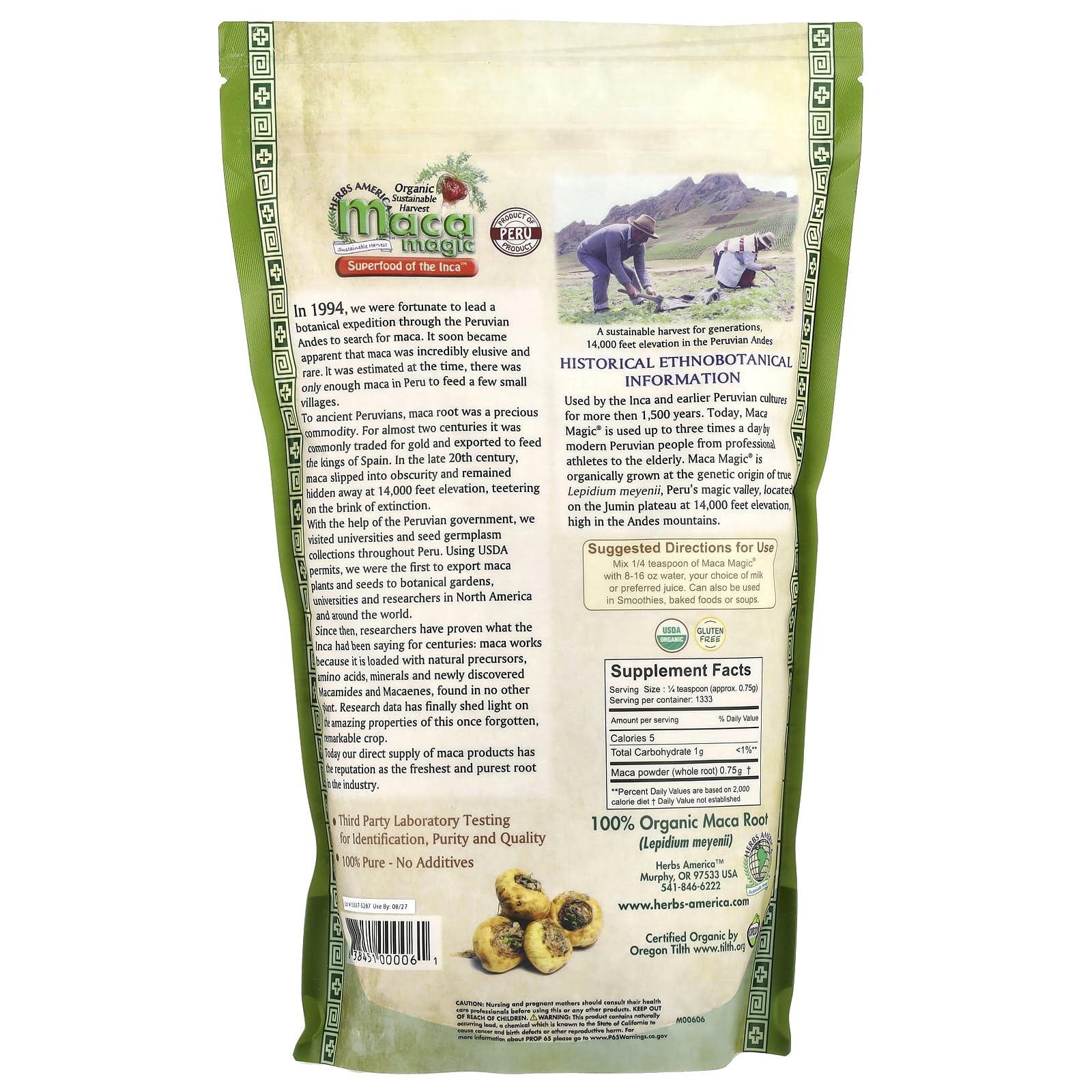 Organic Raw Maca Powder 2.2 lbs (1000g) - Premium Peruvian Superfood for Energy, Hormone Balance & Vitality - Perfect for Smoothies, Baking & Daily Wellness Boost