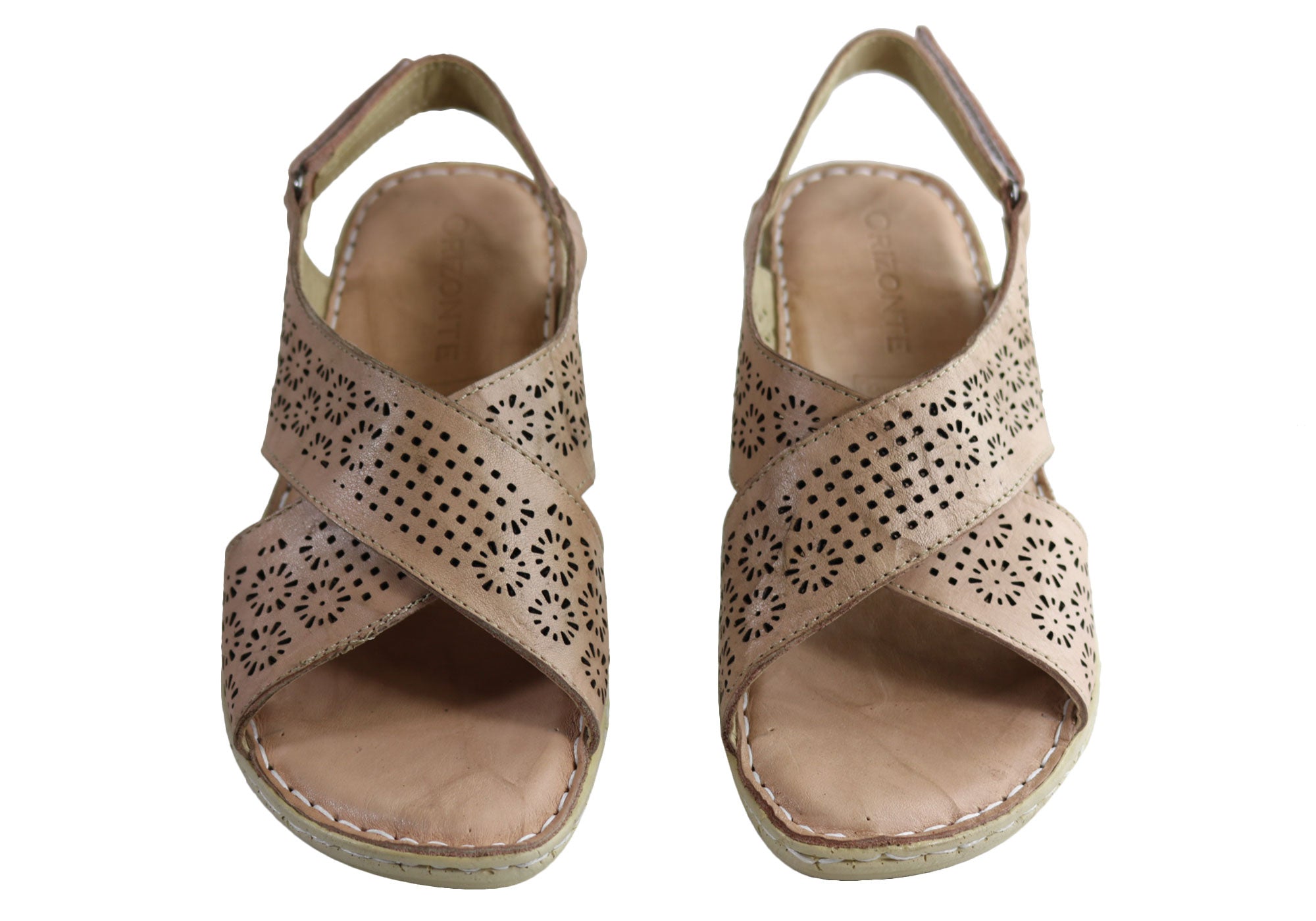 Orizonte Audrey Women's European Leather Comfortable Cushioned Sandals - Stylish & Supportive Summer Walking Shoes for Beach, Travel & Casual Outings