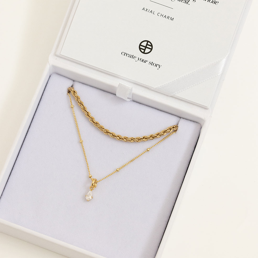 Elegant Axial Charm Necklace for Women - Dainty Layering Pendant Jewelry for Everyday Wear & Special Occasions