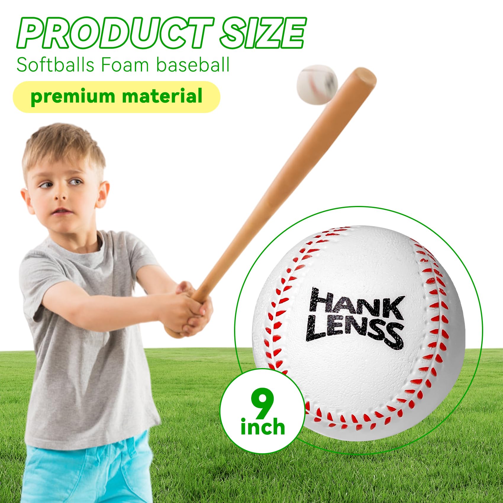 12 Pack Soft Foam Baseballs for Kids & Teens - Safe T-Ball Practice Training Balls for Beginners | Perfect for Backyard Games, Baseball Drills & Youth Sports Training