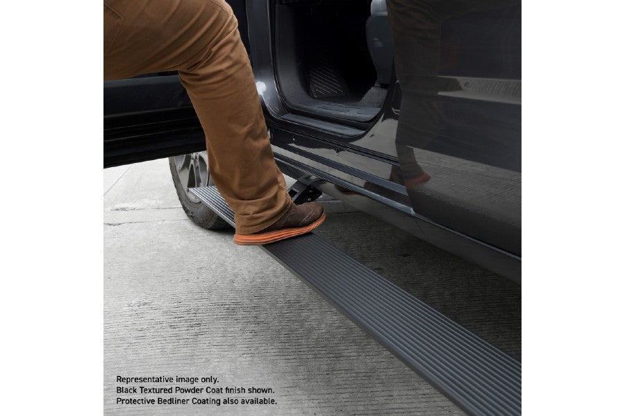 Go Rhino E1 Electric Running Board Kit for Chevy Silverado & GMC Sierra 1500/2500/3500 Trucks - Durable Bedliner Coating - Easy Step Access for Off-Roading & Daily Driving