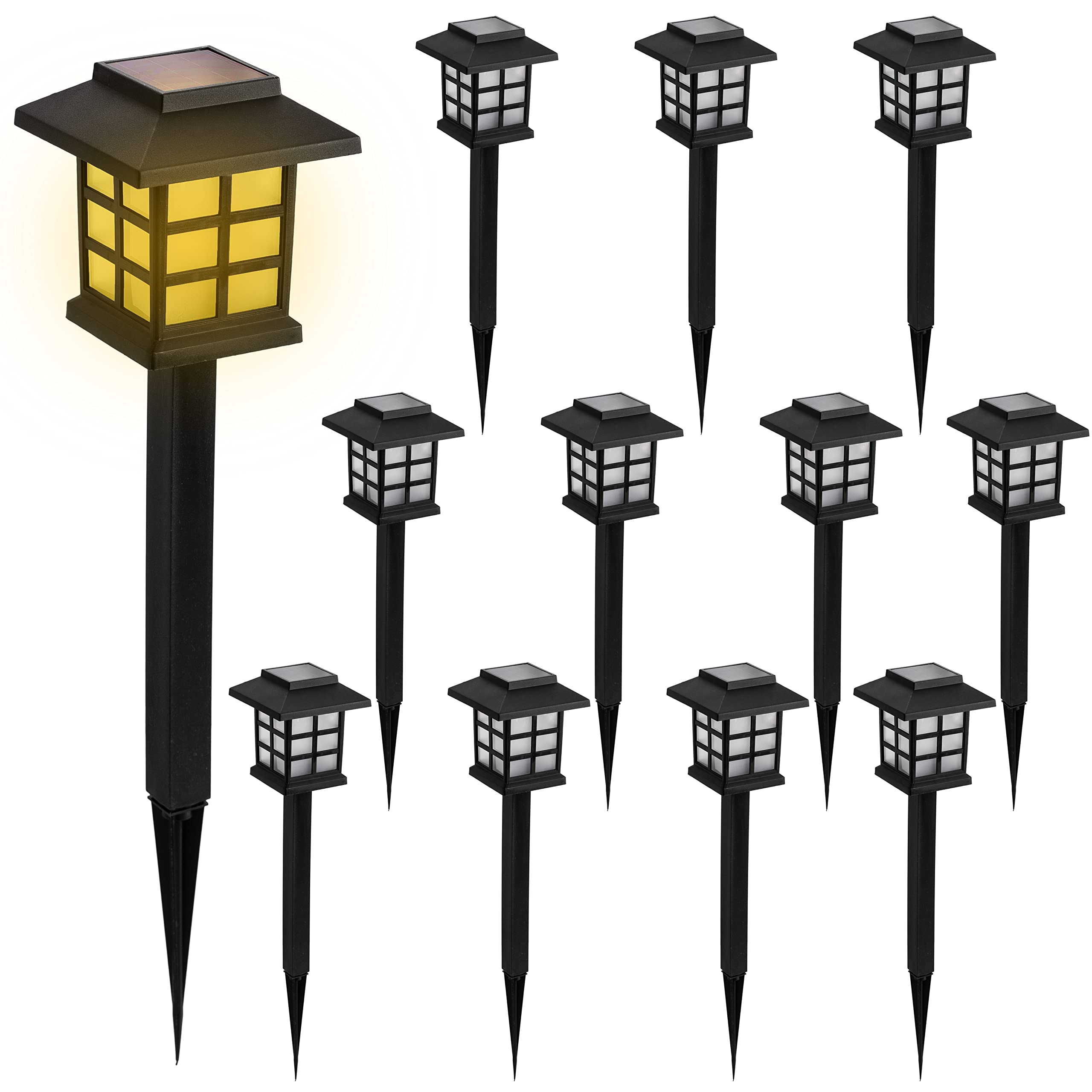 Solar Pathway Lights Outdoor - Waterproof LED Garden Lights for Driveway, Lawn, Yard | Landscape & Patio Lighting