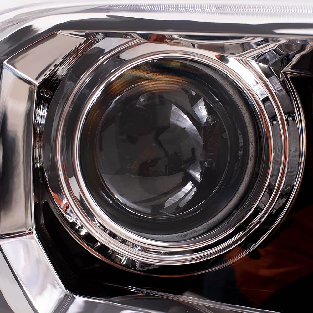 2018 Toyota Tacoma Halogen Headlight Assembly - Left & Right Side Replacement with Fog Lights - No LED DRL - Perfect for Night Driving & Off-Road Adventures