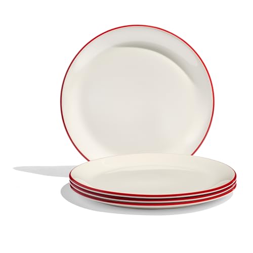 White with Red Rim