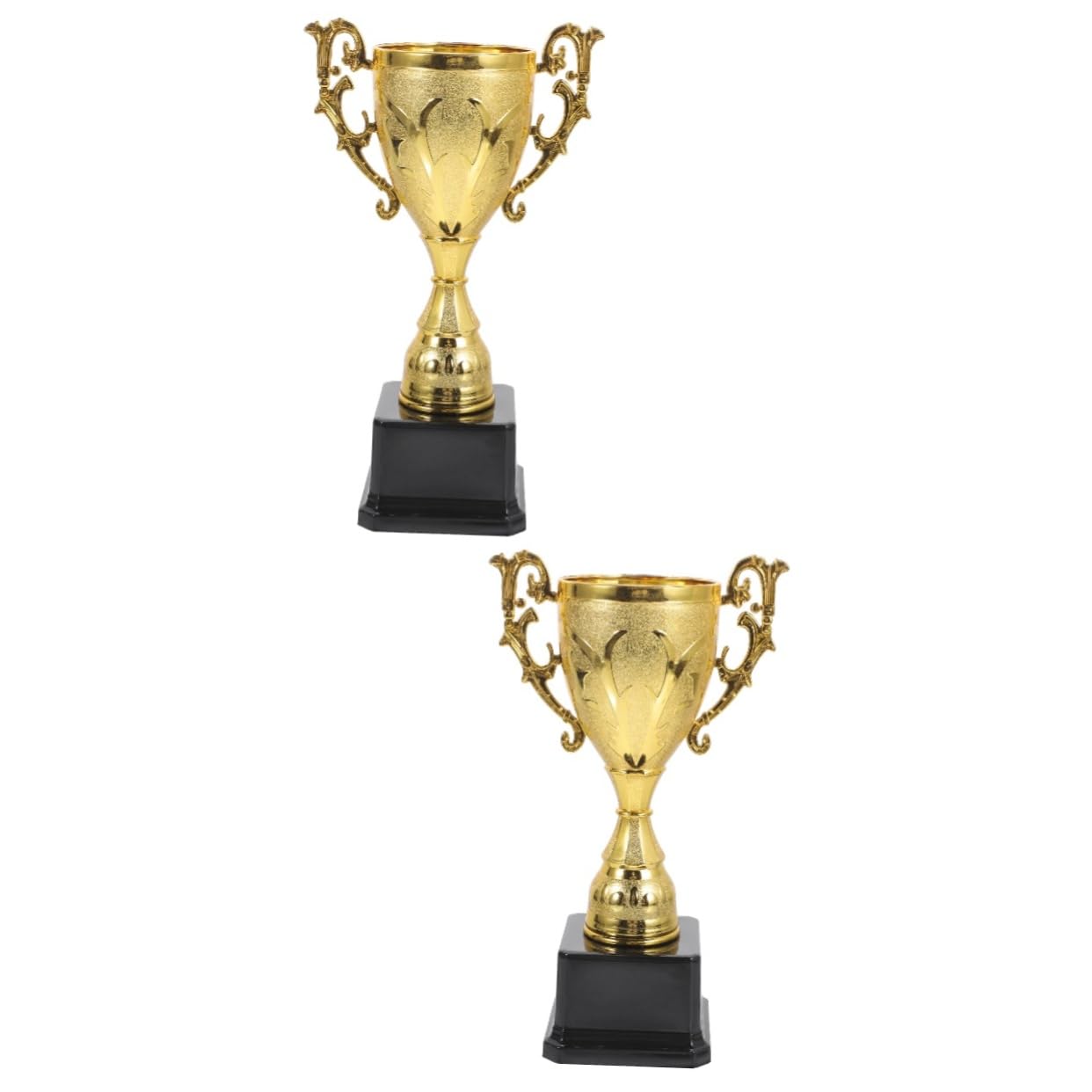 SWAYVES 2-Pack Plastic Winner Trophies for Kids - Mini Football Party Favors, Sports Awards & Achievement Prizes - Perfect for Birthday Parties, School Events & Soccer Tournaments