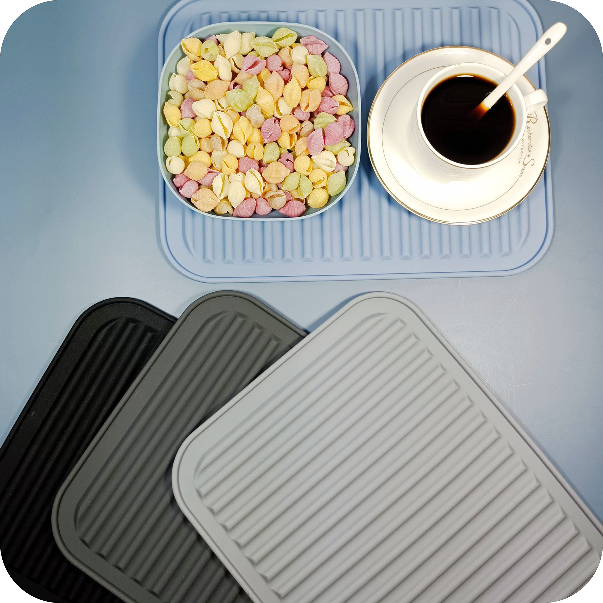 Heat Resistant Silicone Trivets Set of 2 - 9
