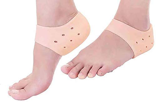 Bella Faccia Silicone Gel Heel Pads for Pain Relief - Cracked Heel Repair Socks with Moisturizing Cream - Ankle Support Cushion for Men & Women (Free Size, 1 Pair) - Perfect for Running, Hiking & Daily Foot Care