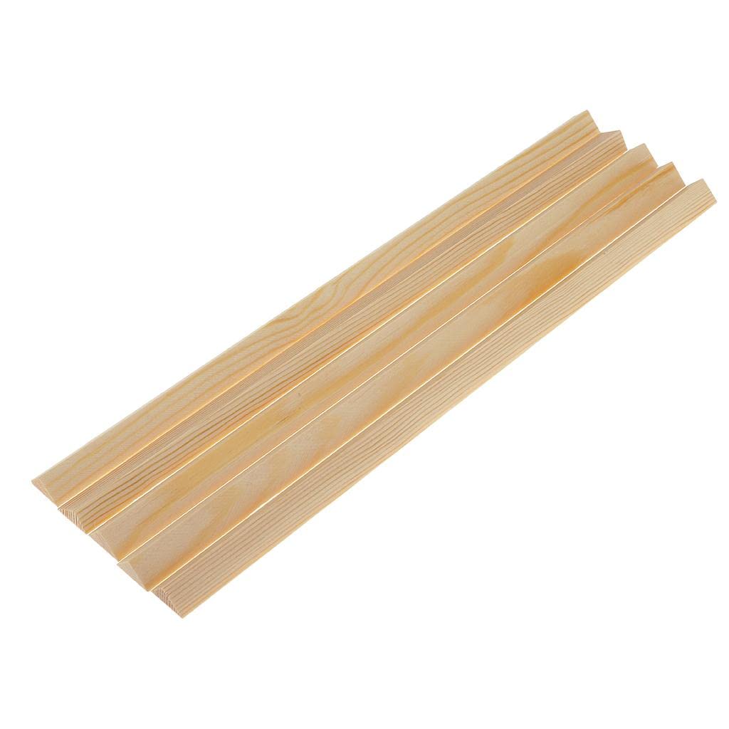 MagiDeal 5-Pack 12mm Pine Wood Strips for Boat Repair & Restoration - Perfect for Marine Woodworking, Decking, and DIY Boat Projects