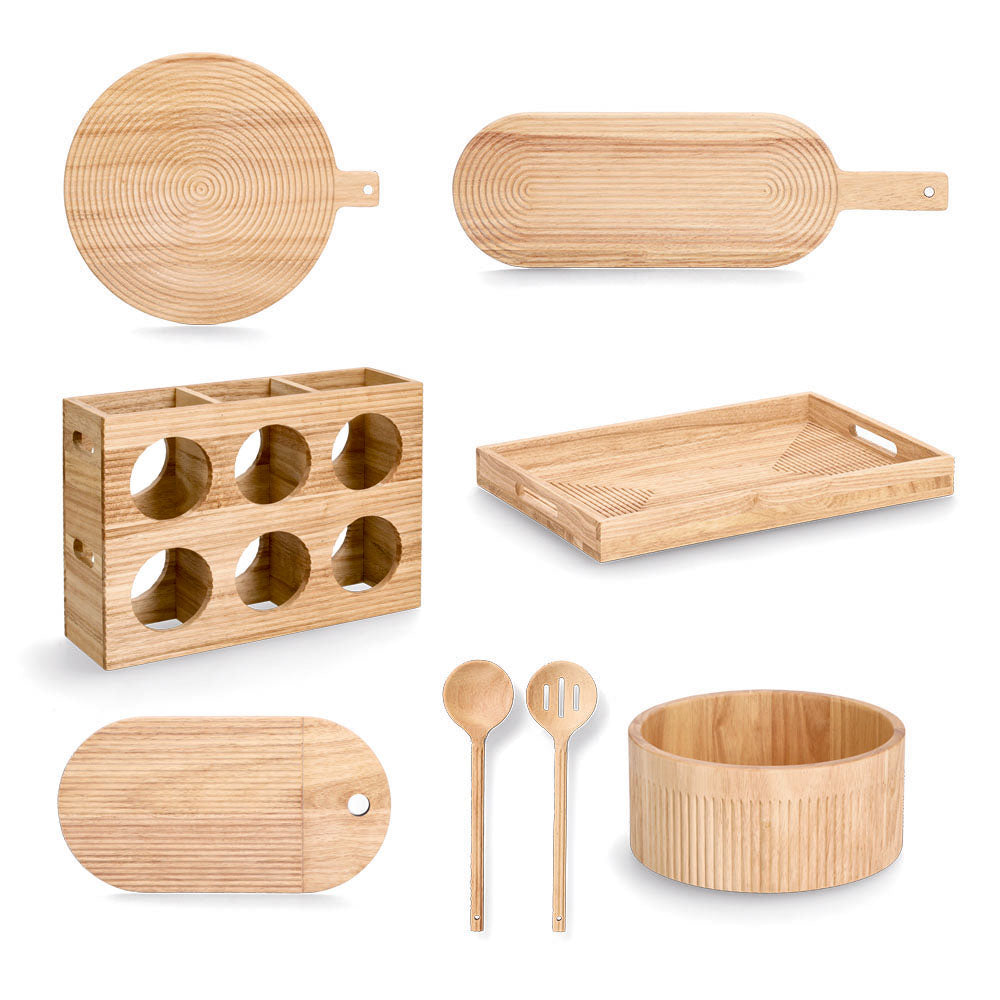 Premium Rubberwood Round Cutting Board with Handle - Durable & Eco-Friendly Kitchen Essential for Chopping, Slicing & Serving - Perfect for Home Cooks & Professional Chefs