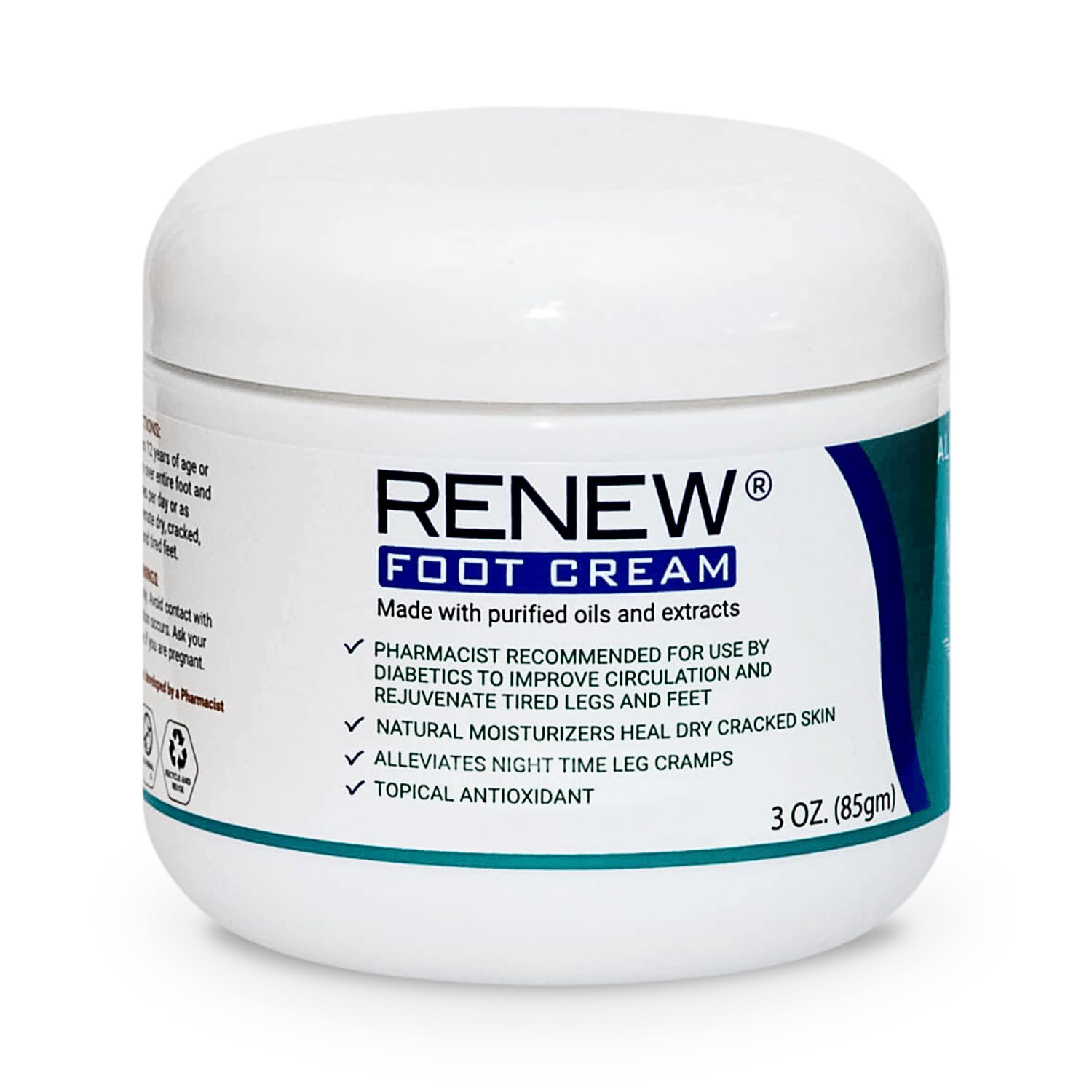 KPW Laboratories All-Natural Foot Cream for Dry Cracked Heels - Hydrating Moisturizer for Women & Men, Promotes Circulation - Perfect for Daily Foot Care & Nighttime Treatment