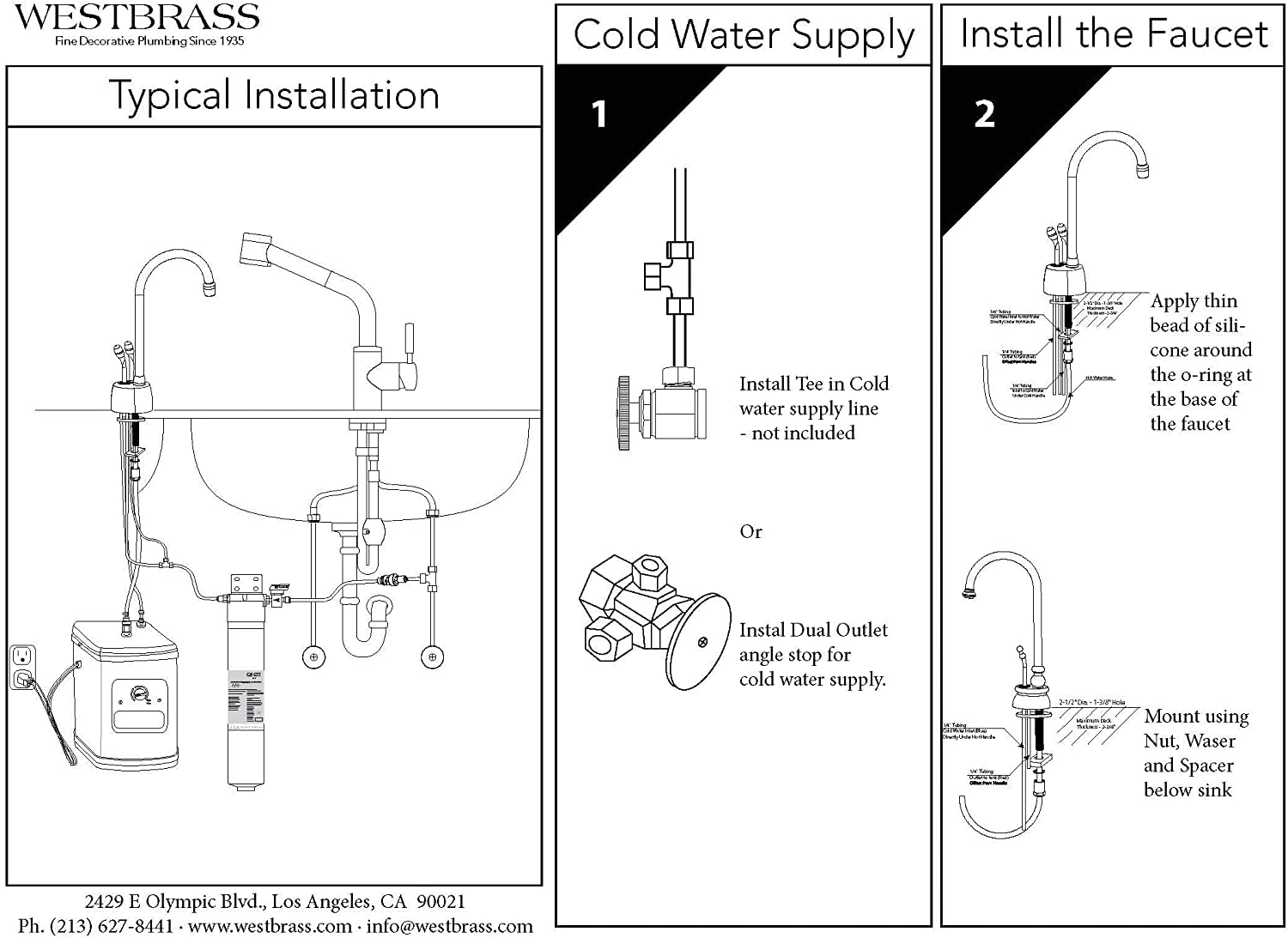 Westbrass D271-NL-26 Velosah 9-Inch Single Handle Hot Water Dispenser Faucet - Polished Chrome Finish (Tank Sold Separately) - Perfect for Kitchen Sinks, Coffee Stations & Instant Hot Water Needs