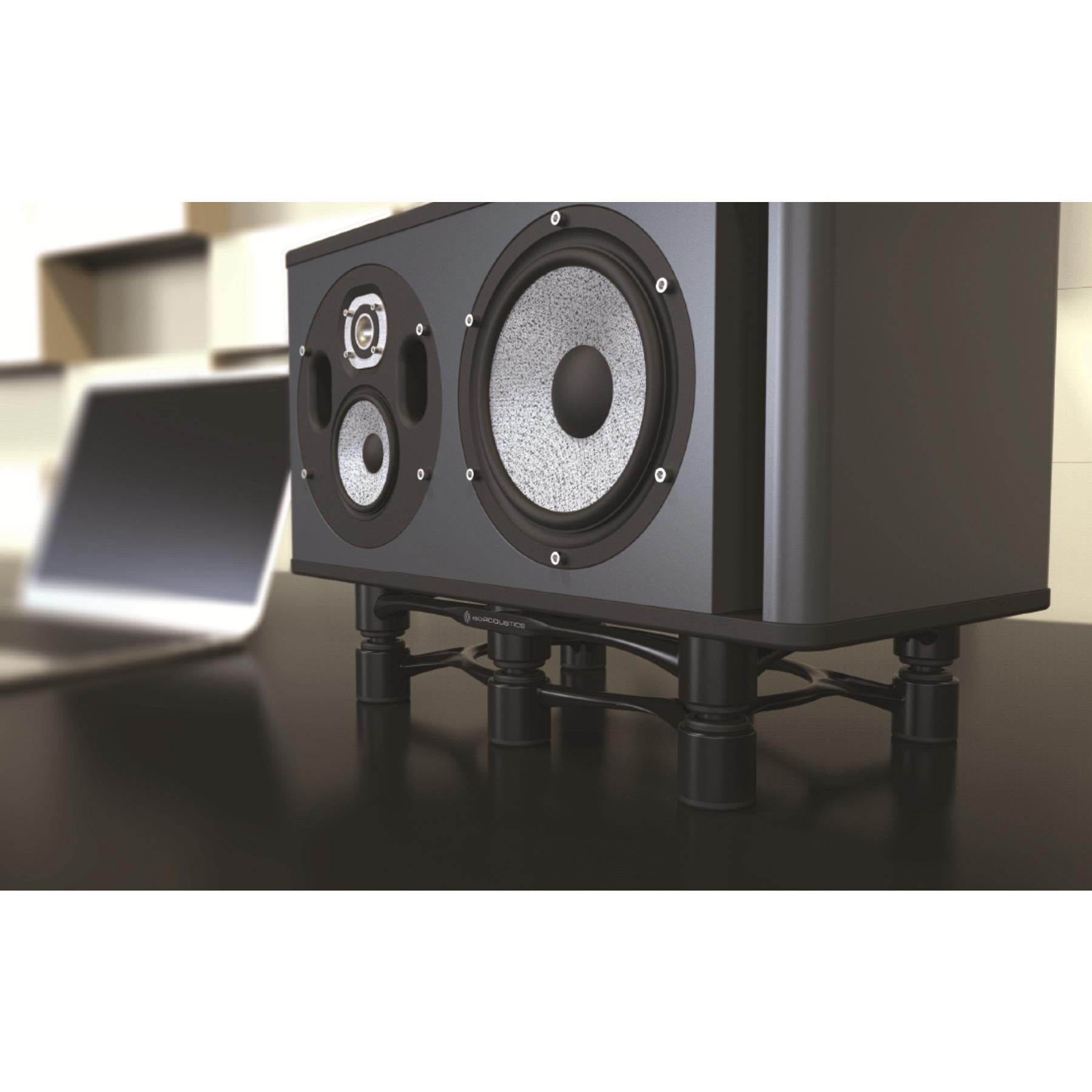 IsoAcoustics Aperta 300 Premium Speaker Isolation Stand - Reduce Vibrations & Improve Audio Clarity for Home Theater & Studio Monitors