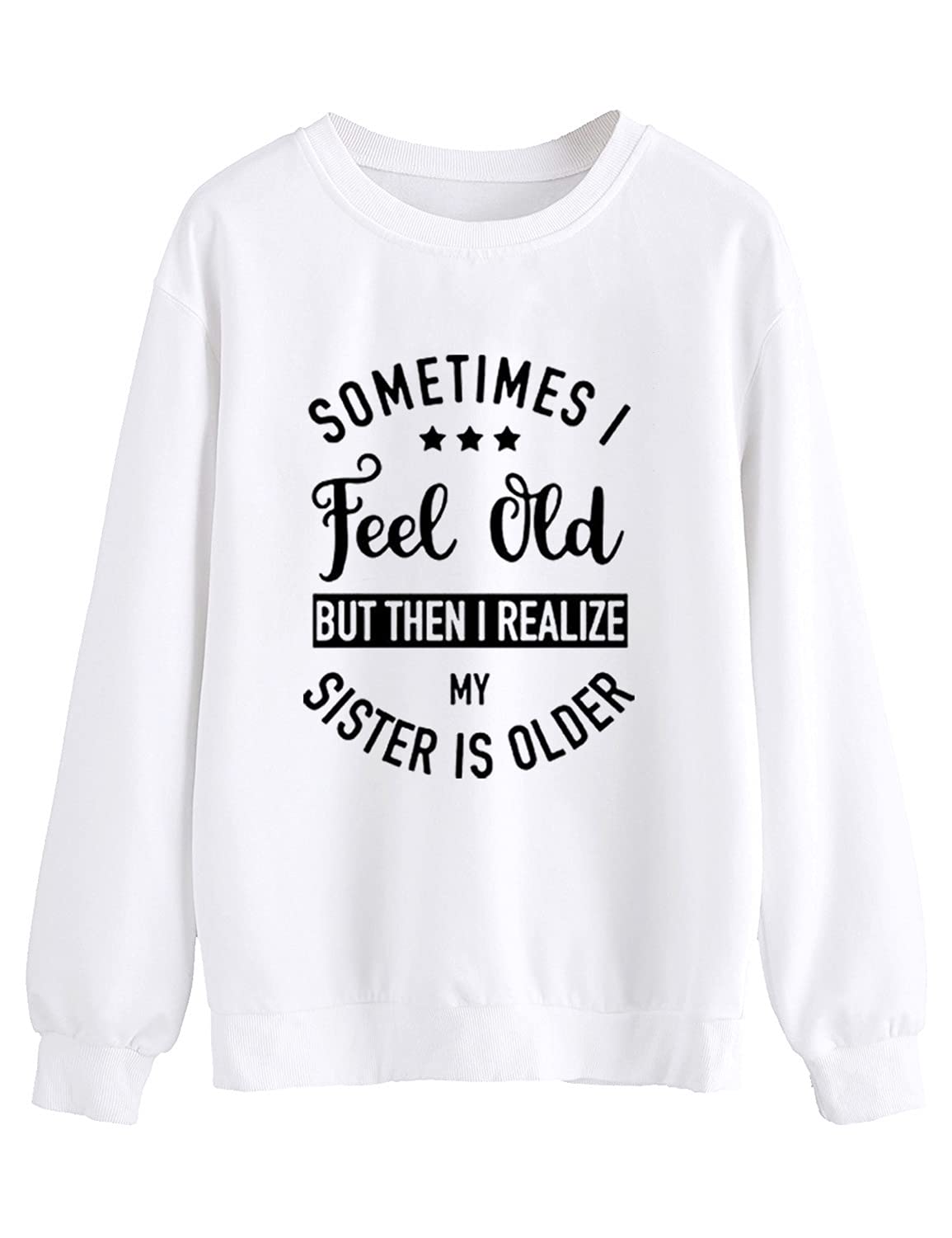 Funny Sister Sweatshirt - Women's Graphic Long Sleeve Top for Birthday Gifts
