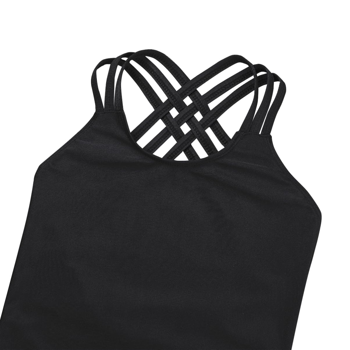 Girls Sleeveless Gymnastics Leotard with Strappy Back & Attached Shorts - Dance Unitard Jumpsuit for Ballet, Gymnastics & Performance - Perfect for Recitals, Competitions & Practice