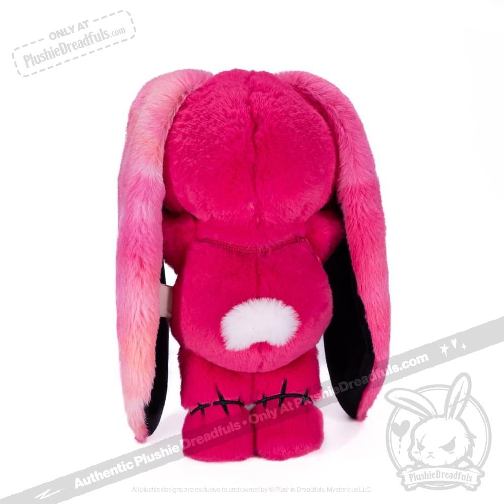 Plushie Dreadfuls Anxiety Rabbit Stuffed Animal - Hot Pink Limited Edition Soft Plush Toy for Stress Relief & Comfort | Perfect for Anxiety Support, Gifts, and Home Decor