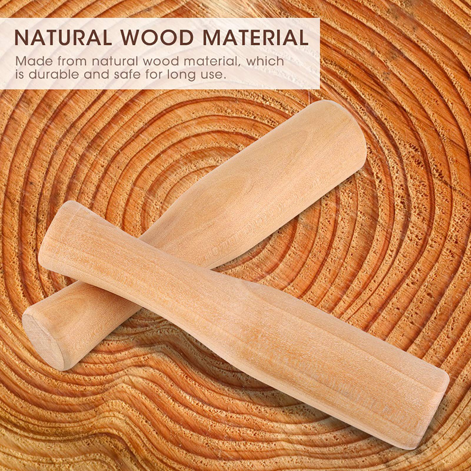 2-Pack Hardwood Pestle and Mortar Set - Natural Wood Spice Grinder for Herbs, Nuts & Spices - Perfect for Cocktails, Purees & Bar Tools (5.6x5.6x1.2 Inches) - Ideal for Home Kitchens & Bartending