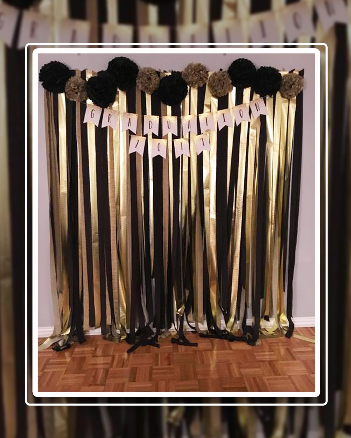 Premium Gold Crepe Paper Streamers - 6 Rolls (1.8
