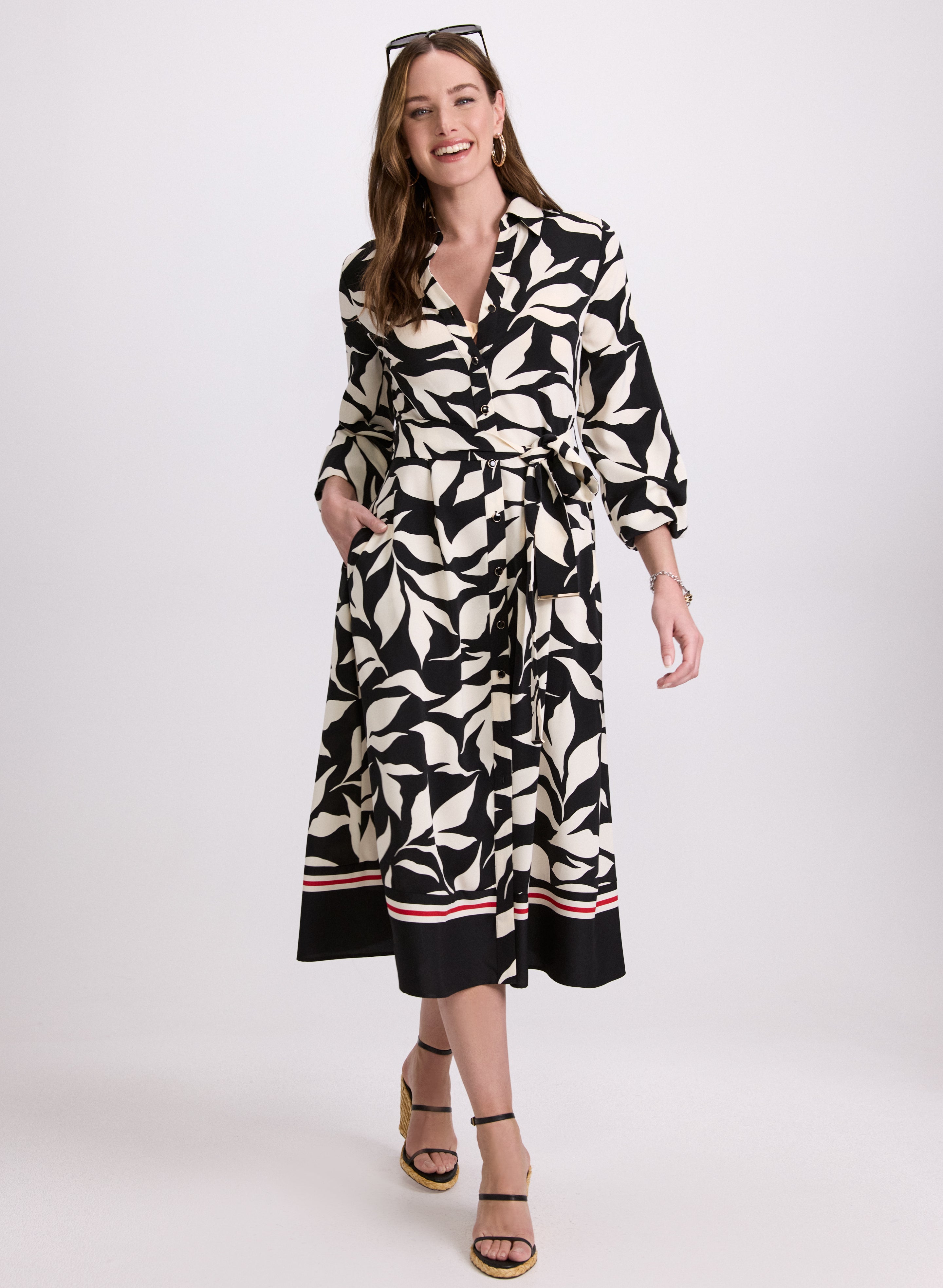 Floral Midi Dress for Women - Summer Boho Flowy Dress with Short Sleeves - Perfect for Beach Vacation, Date Night & Outdoor Parties