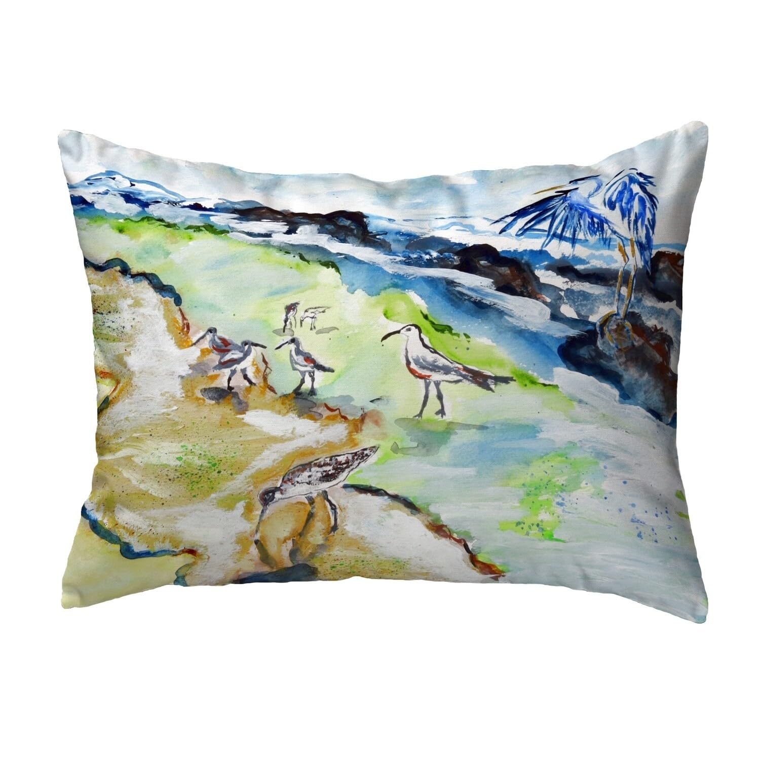 Betsy Drake KS822 Decorative Throw Pillow - 11x14 Inches, Multi-Color for Sofa, Bed & Home Decor