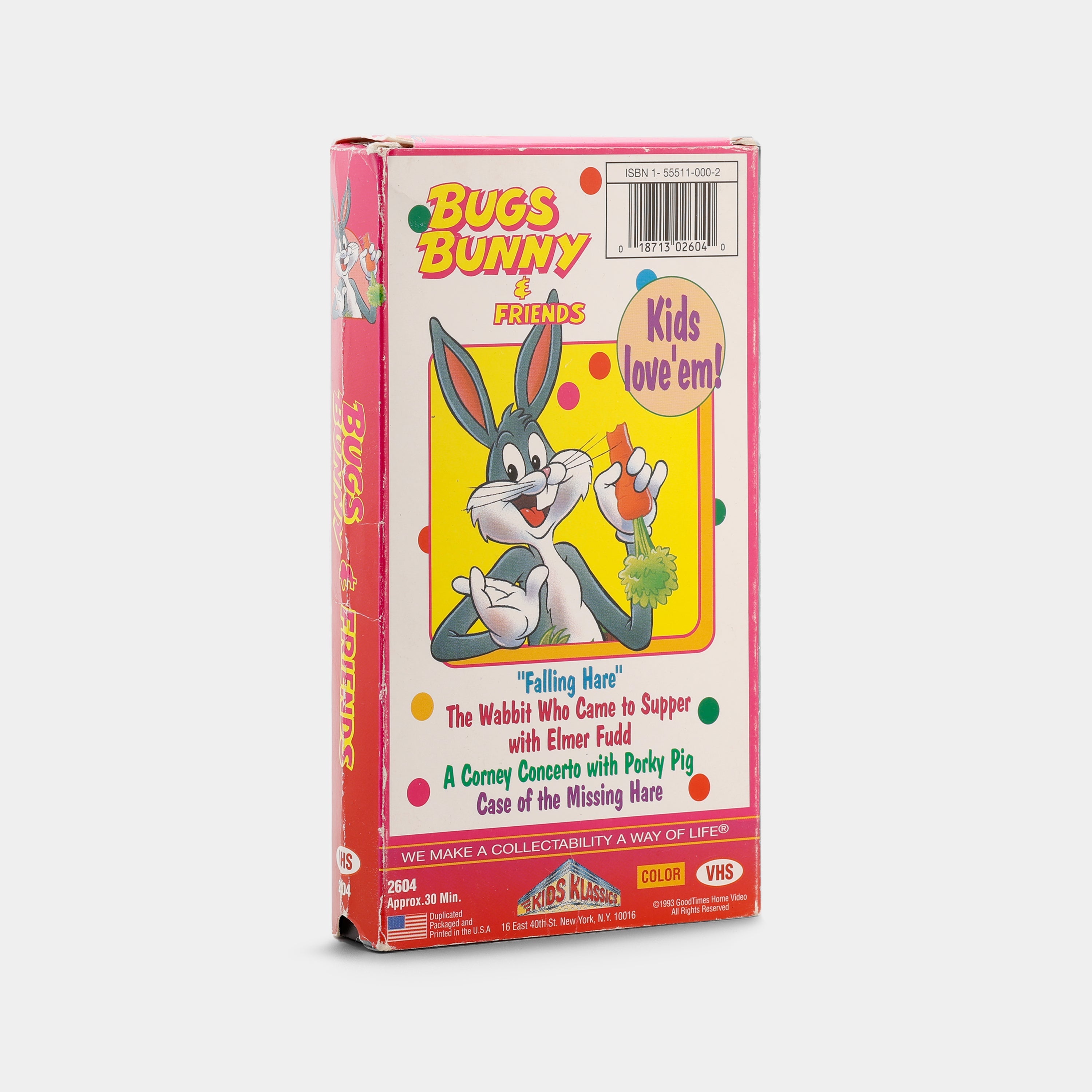 Bugs Bunny & Friends Classic Cartoon VHS Tape Collection - Perfect for Nostalgic Viewing, Gift Giving, and Vintage Collectors