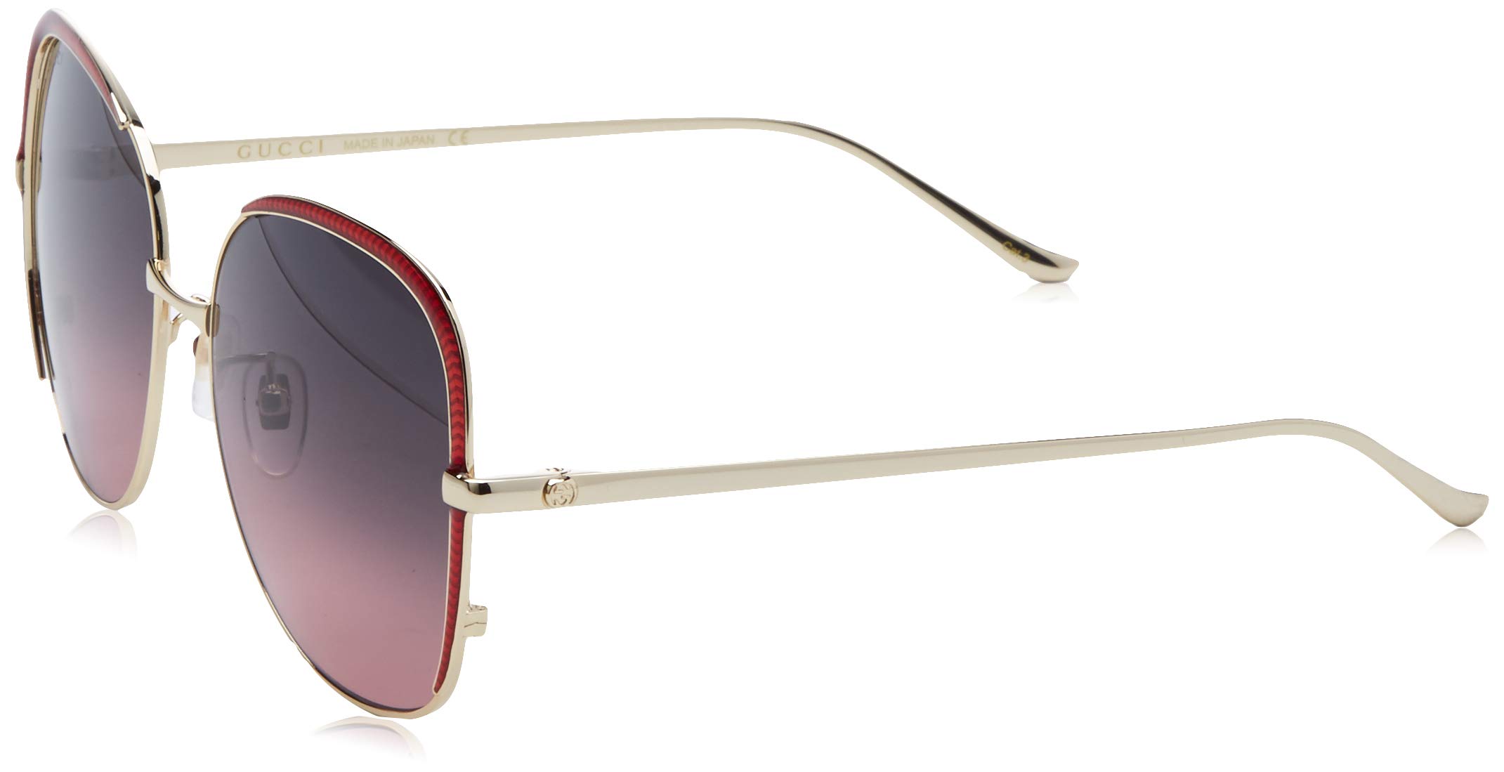 Gucci Women's Oversized Embellished Square Sunglasses - Fashionable UV Protection for Beach, Driving & Outdoor Activities