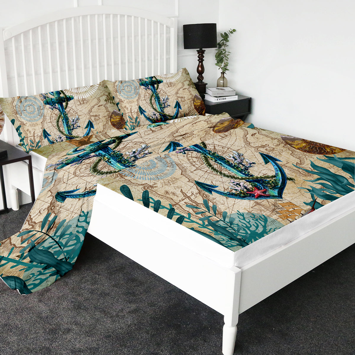 Anchor Love Sheet Set - Soft & Breathable Bed Sheets for a Comfortable Sleep - Perfect for Home, Dorm, or Guest Room
