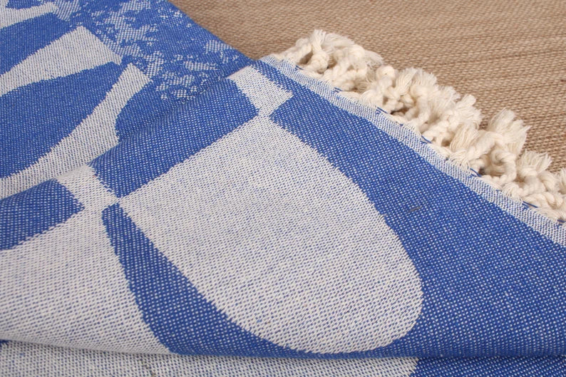 Premium Blue Turtle Turkish Beach Towel - Soft, Quick-Dry & Large 40x80 Inches - Perfect for Pool, Beach, Vacation & Yoga - Lightweight & Sand-Free