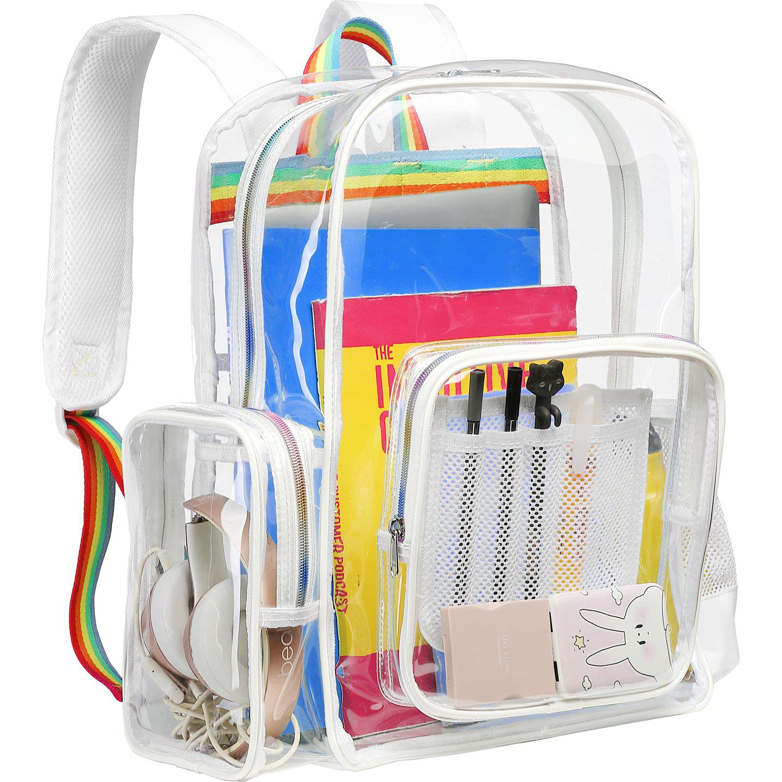 Packism Heavy Duty Clear Backpack for Adults - Large Transparent PVC Backpack with Reinforced Straps for Women & Men - Perfect for School, Work, Travel & College - Ideal for Security Checkpoints, Concerts & Stadium Events