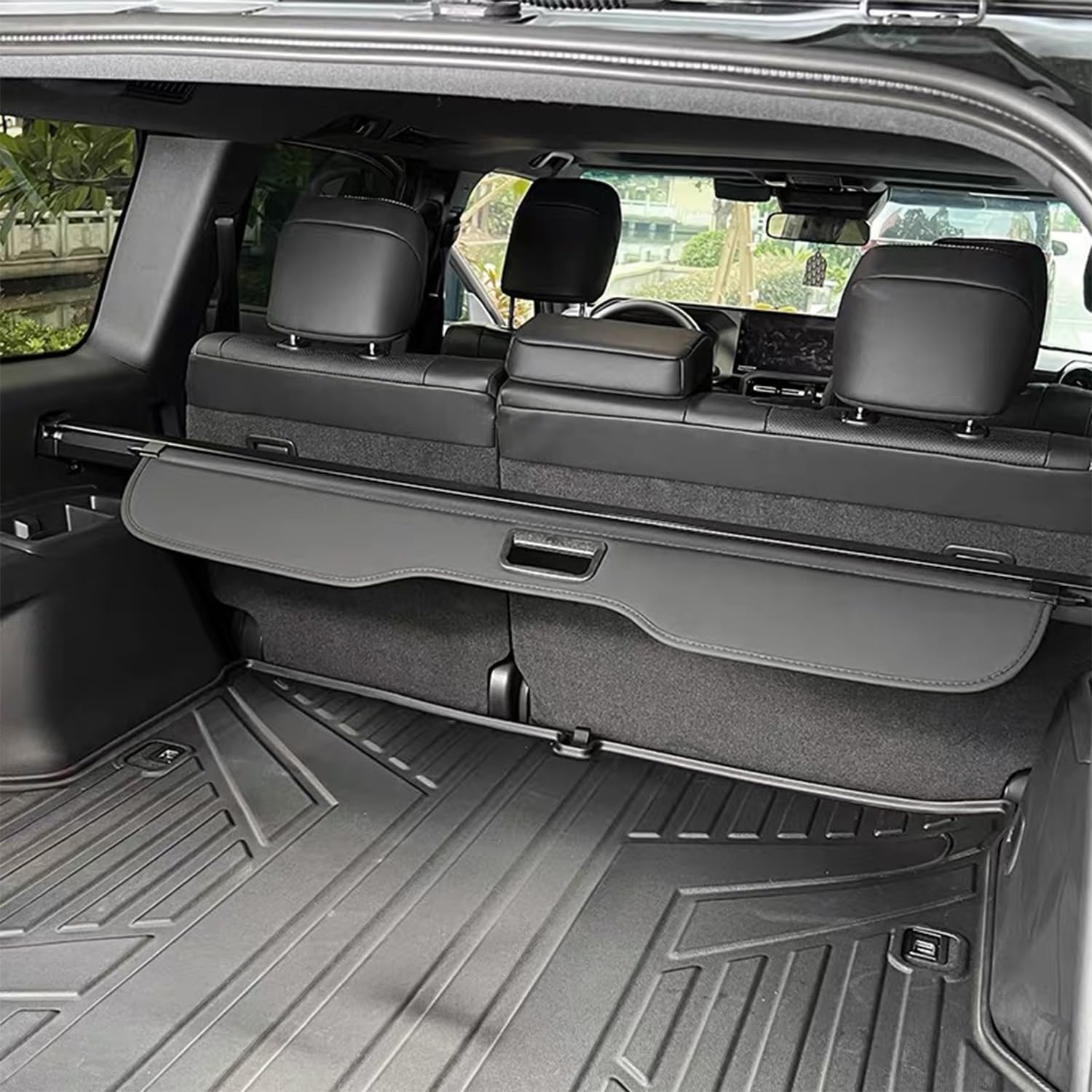 2024-2025 Toyota Land Cruiser Prado J250 Retractable Cargo Cover - Black Rear Trunk Luggage Security Shade Shield (1 Set) | Perfect for Road Trips, Camping & Vehicle Storage Protection