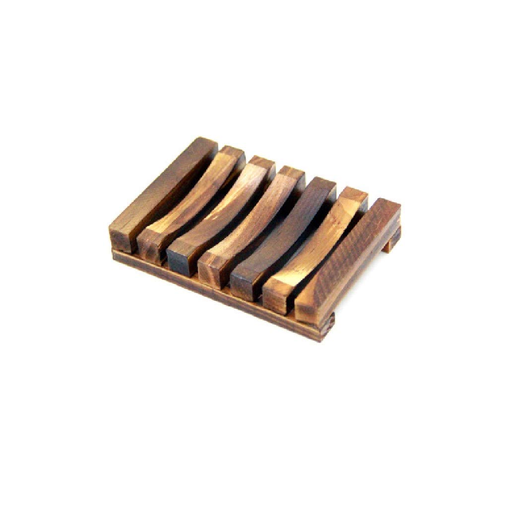 Natural Wooden Soap Holder for Bathroom Sink - Handcrafted Rectangular Wood Soap Dish for Shower, Bathtub & Vanity | Eco-Friendly Sponge & Soap Storage Organizer | Perfect for Farmhouse, Rustic & Modern Bathroom Decor