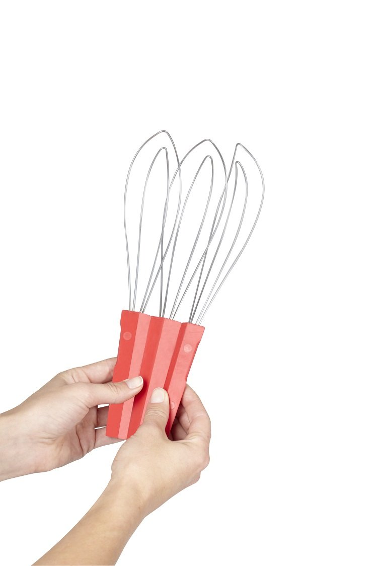 Umbra Whiz Whisk - Red Kitchen Hand Mixer for Baking, Cooking & Whipping Cream | Perfect for Home Chefs & Professional Bakers