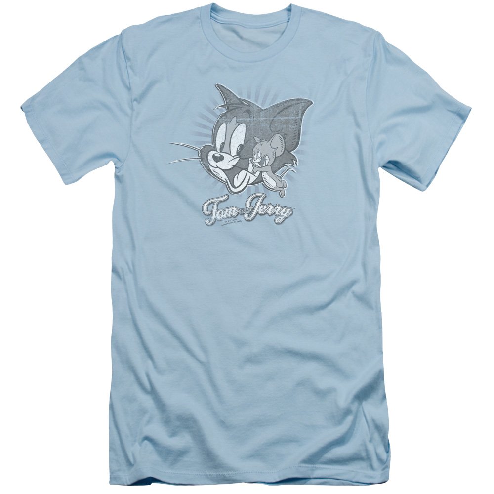 Tom and Jerry Classic Pals Slim Fit Unisex T-Shirt for Adults | Casual Wear, Gift for Cartoon Fans, Vintage Style Tee for Men & Women