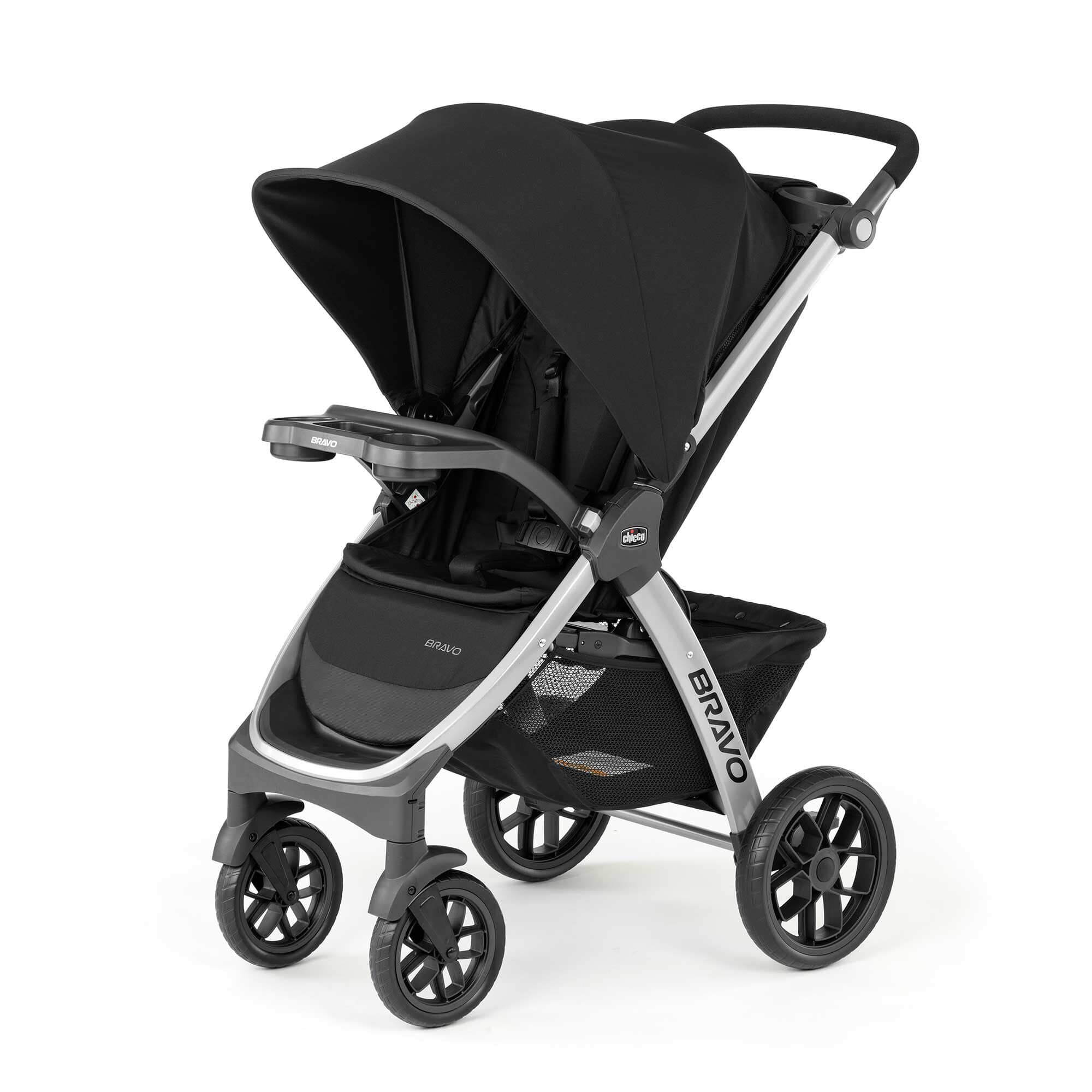 Chicco Bravo Quick Fold Stroller - Lightweight Compact Baby Stroller with One-Hand Fold, Black | Perfect for Travel, Shopping & Everyday Use