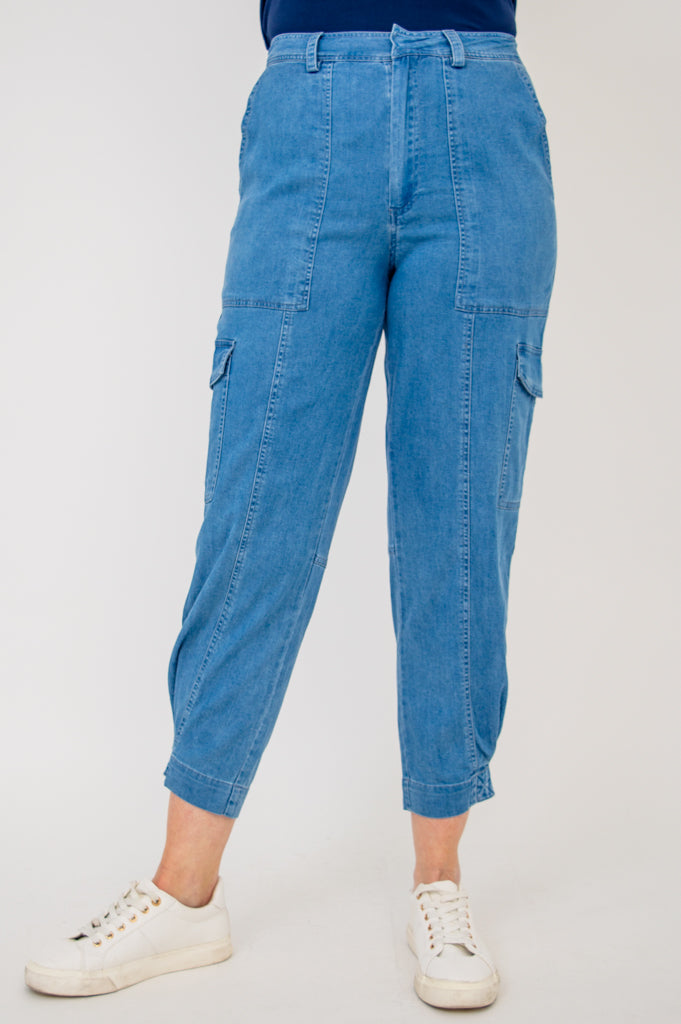 Fergie Women's Tencel Denim Pants - Comfortable High-Waisted Stretch Jeans for Work, Travel & Casual Wear