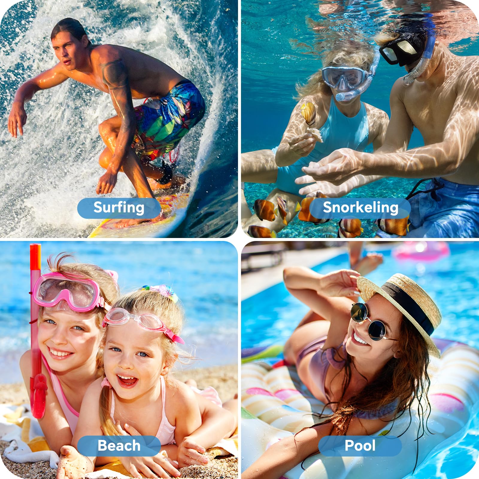 4K Waterproof Underwater Camera - 48MP Autofocus, 16X Zoom, Dual Screens for Selfie - 11FT Snorkeling & Diving - Compact Digital Camera with 2 Batteries (Green) - Perfect for Beach Vacations, Pool Parties & Underwater Photography