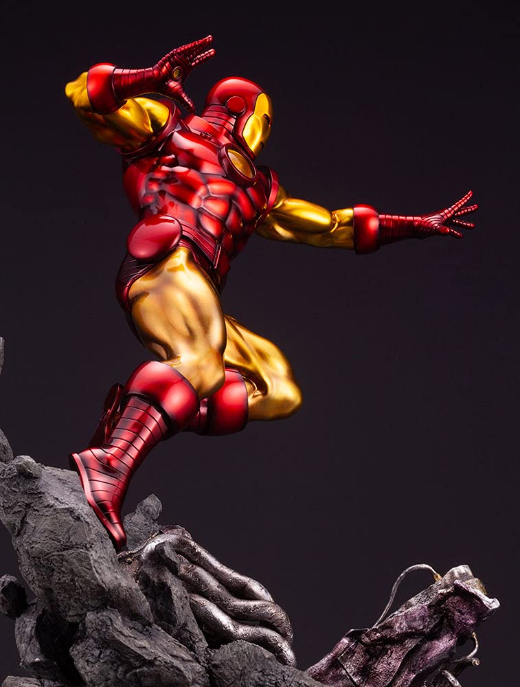 Marvel Avengers Iron Man FIN Art Statue Collectible Figure - Premium Superhero Home Decor for Marvel Fans & Collectors | Perfect for Display Shelf, Office Desk, or Gift for Comic Lovers