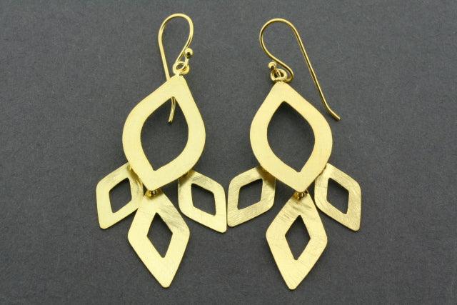 Hakea Drop Earrings - 14K Gold Plated Dangle Earrings for Women | Elegant & Lightweight for Parties, Weddings & Everyday Wear