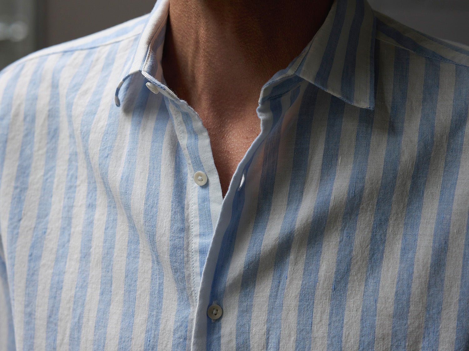 Premium Linen Shirt for Men - Ascona Blue | Breathable & Comfortable Summer Casual Wear | Perfect for Beach, Travel & Outdoor Activities