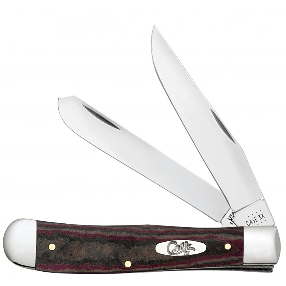 Case Knives Rustic Red Richlite Trapper CA13620 - Premium Pocket Knife for Outdoor, Camping, Hunting & Everyday Carry (EDC)