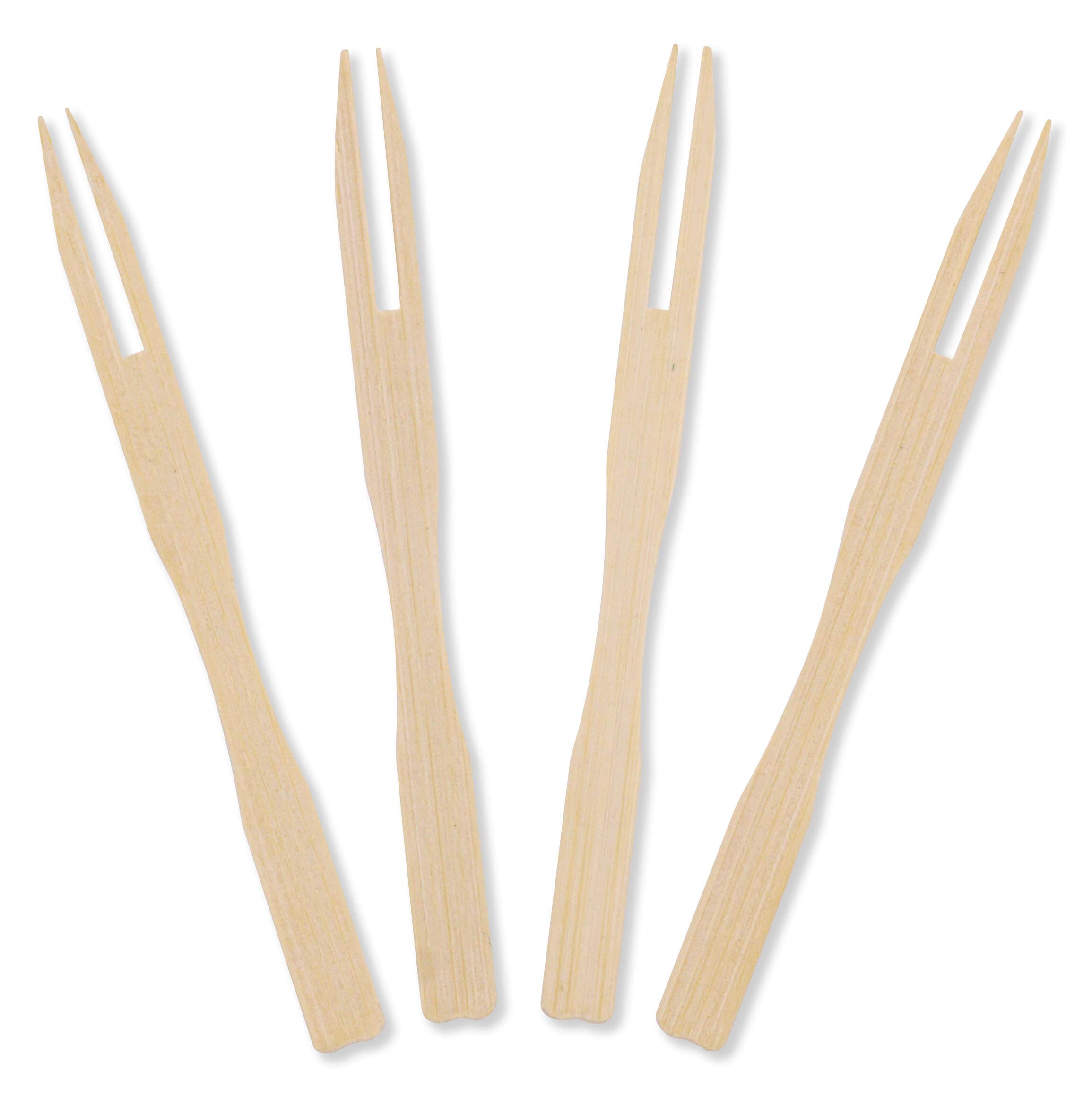 Gmark 3.5 Inch Bamboo Forks 330pc - Eco-Friendly Mini Food Picks, Cocktail Forks & Party Utensils for Appetizers, Fruits, Desserts | Perfect for Buffets, Weddings, Catering & Home Entertaining (GM1031C)