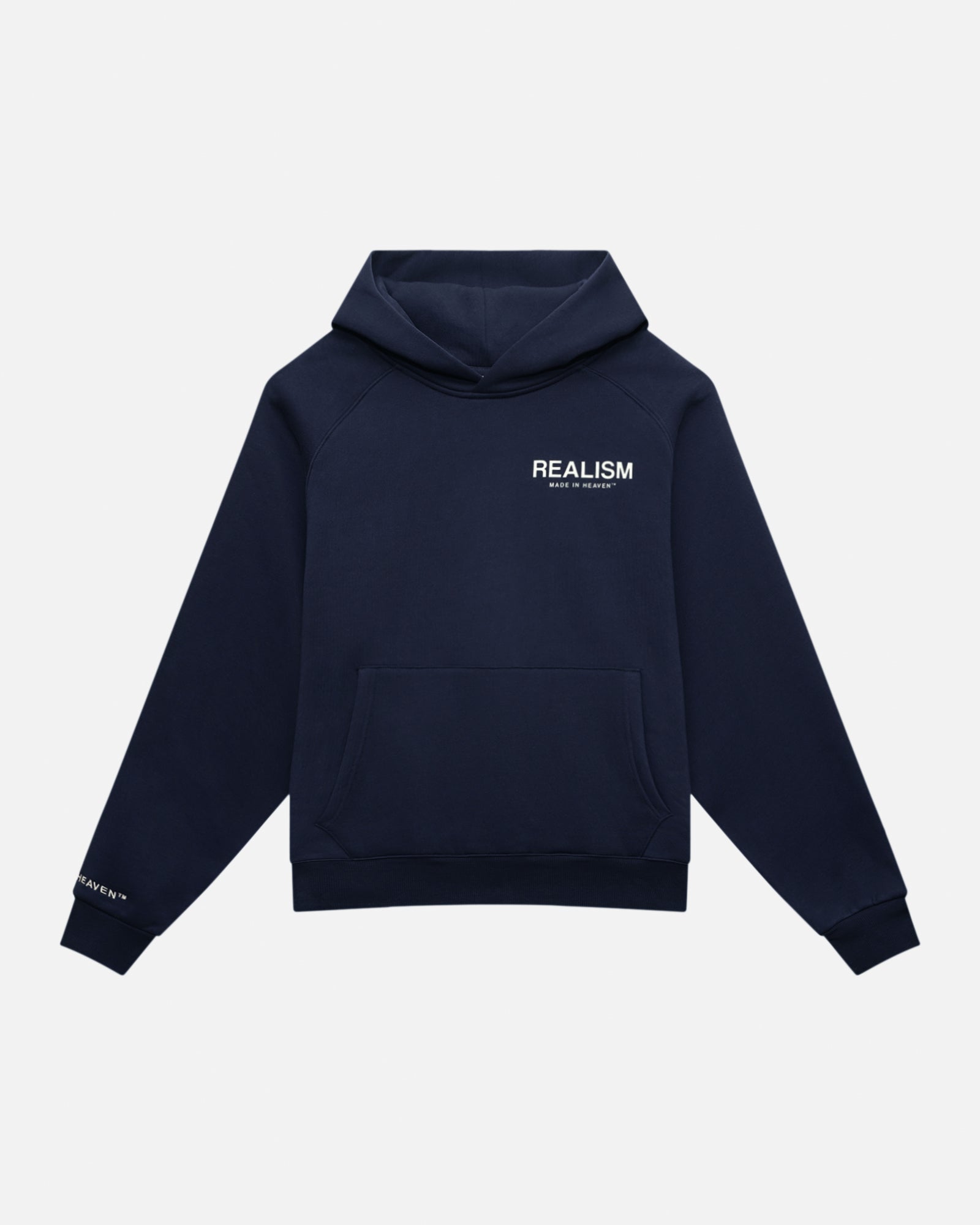 SSS Realism Heaven Logo Hoodie - Marine Blue Pullover for Men & Women | Streetwear Fashion, Casual Wear, Gym & Outdoor Activities