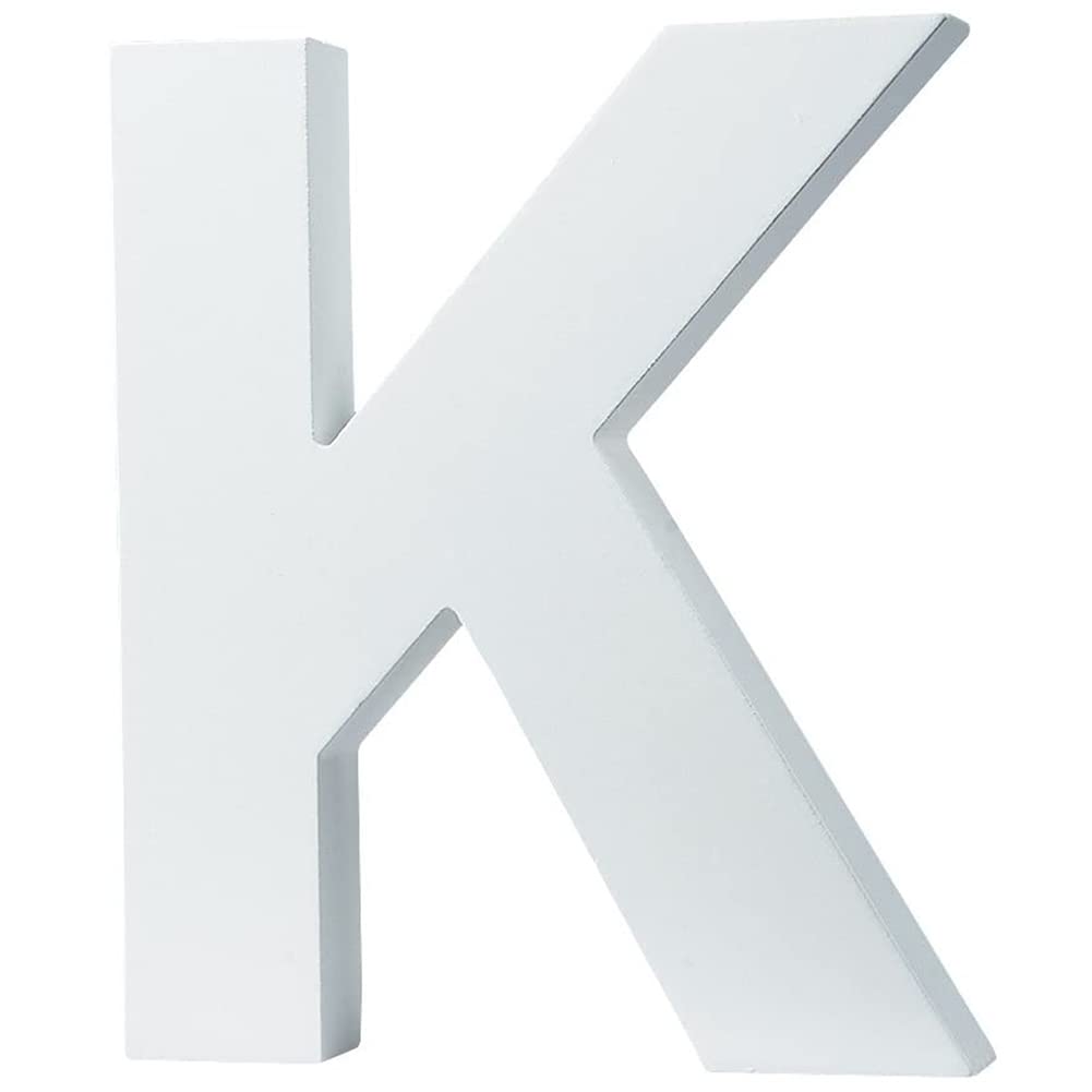 Wooden Letters for Wall Decor - Free-Standing Wooden Letter K for Kids Room, Nursery, Wedding & Birthday Party Decorations - Perfect for Home, Bedroom, and Special Events Decor