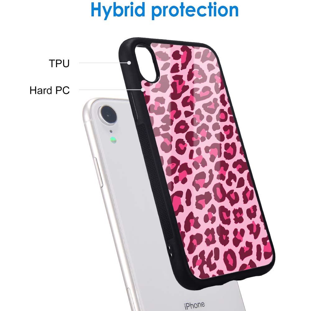 Cute Red Leopard Print Phone Case for iPhone 11 Pro - Luxury Pink Cheetah Animal Print Shockproof Cover, Soft TPU & Hard Back Protective Case for Women - Perfect for Everyday Use, Travel & Fashion Accessory