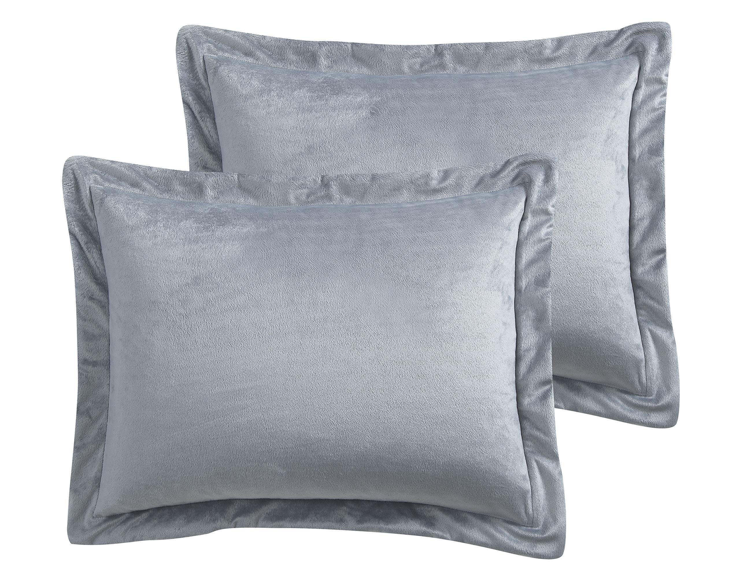 VCNY Home Micro Mink Comforter Set - King Size Grey 3-Piece Bedding Set | Ultra Soft & Cozy for Master Bedroom, Guest Room, or Dorm