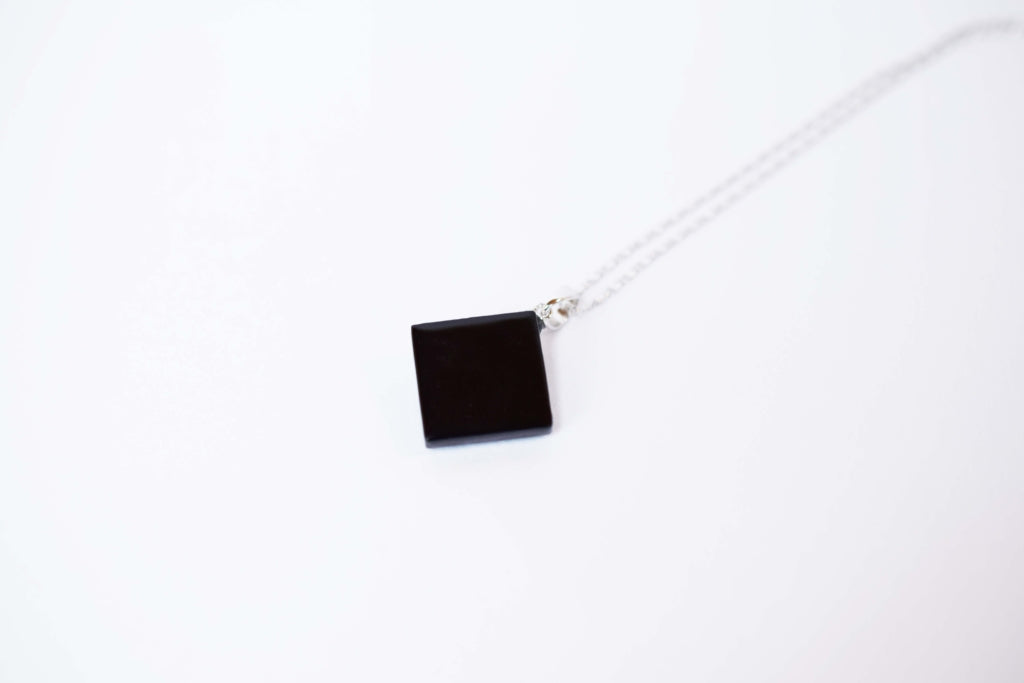 Raden Pendant Necklace - Stained Glass Style Green Medium Size Japanese Lacquer Jewelry from Kyoto | Elegant Gift for Women, Perfect for Weddings & Special Occasions