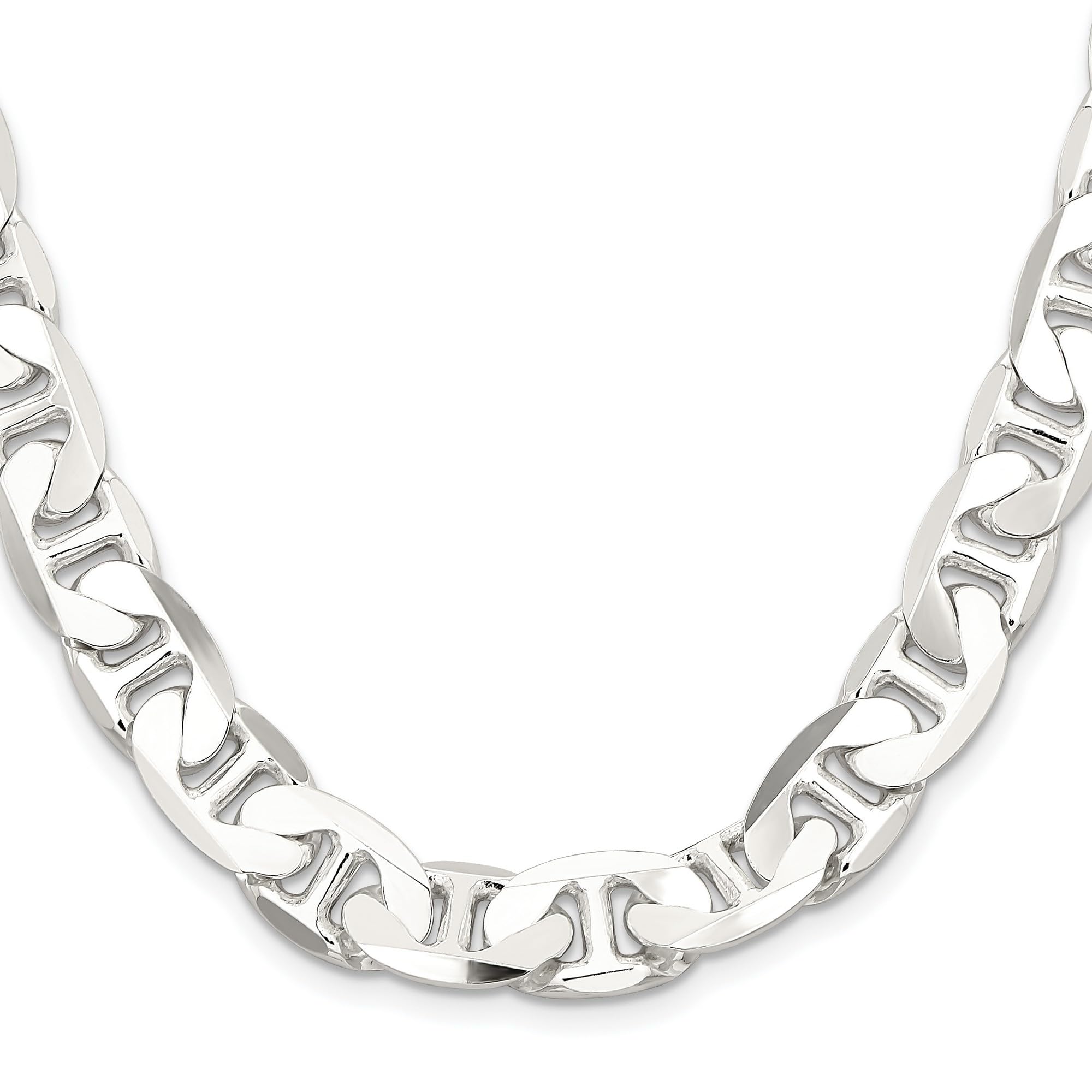 925 Sterling Silver Flat Anchor Chain Necklace, Bracelet & Anklet Set - Dainty Nautical Jewelry for Women, Gift for Sailor Lover, Perfect for Beach Vacation & Summer Outfits