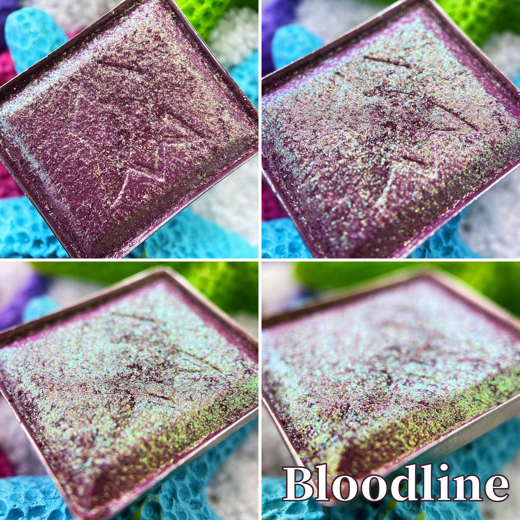 Bloodline Vibrant Multichrome Eyeshadow Palette - Long Lasting Highly Pigmented Makeup for Party, Night Out & Special Occasions