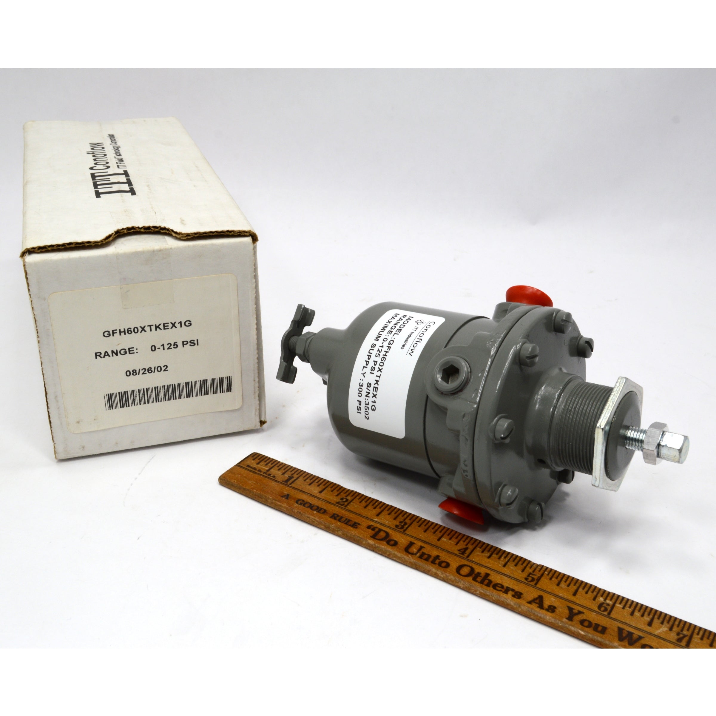 New in Box CONOFLOW ITT INDUSTRIES GFH60XTKEX1G Filter Regulator 0-125 PSI - Perfect for Industrial Air & Gas Systems, Pneumatic Control Applications